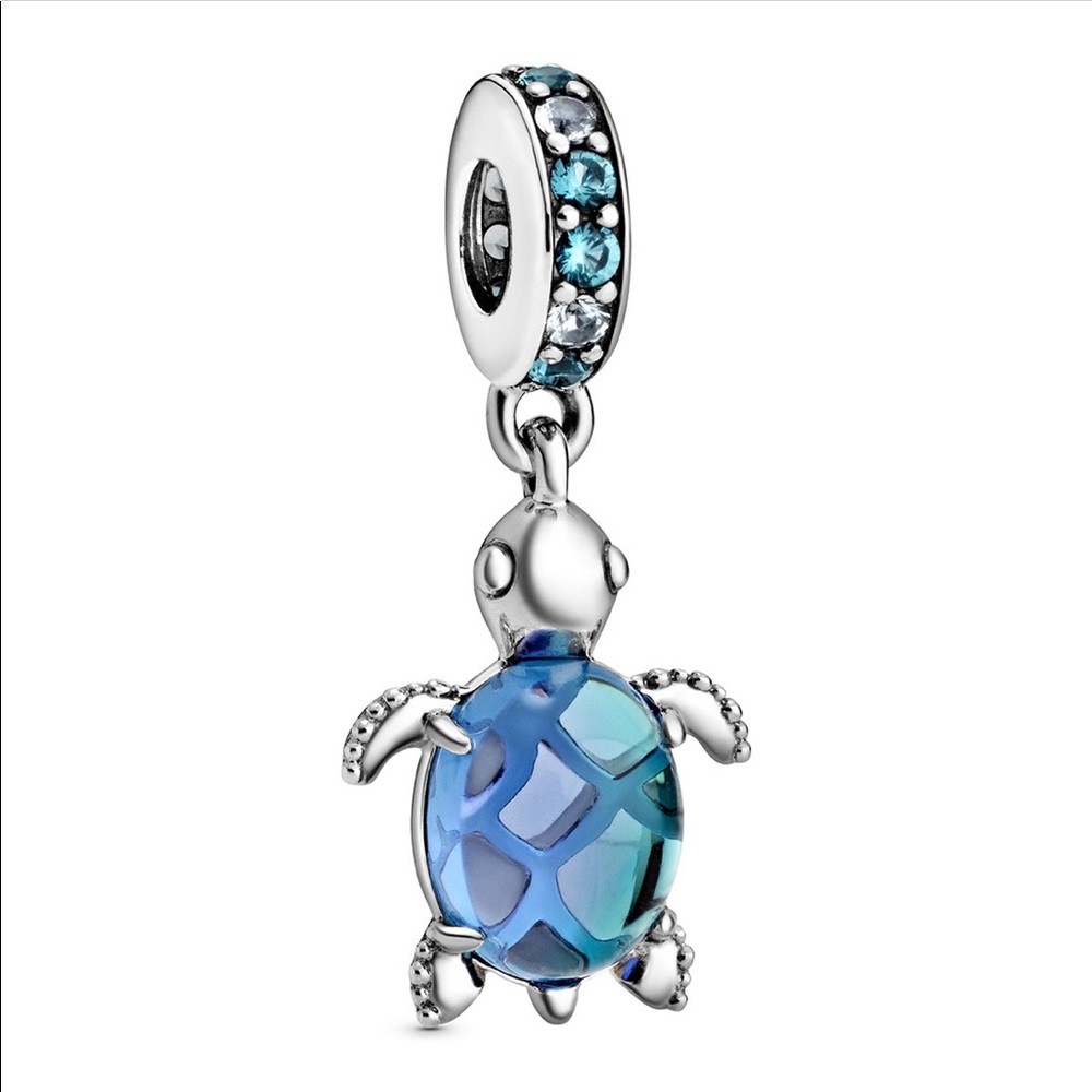 ❤️ Pandora Murano Glass Sea Turtle Dangle Charm